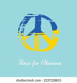 Pray for Ukraine. concept of praying for peace in Ukraine with blue and yellow flag. Vector illustration.