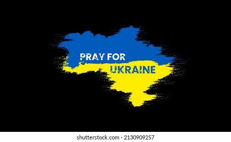 Pray for Ukraine concept vector illustration. background concept of praying, mourning, humanity. Save Ukraine from Russia. No war.