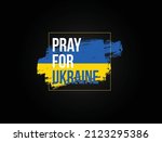 Pray for Ukraine, Ukraine flag praying concept vector illustration. Pray For Ukraine peace. Save Ukraine from russia.