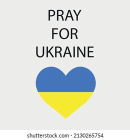 Pray for Ukraine, Ukraine flag praying concept vector illustration.