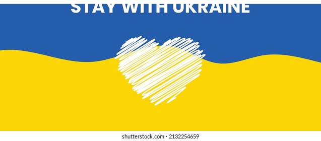 Pray for Ukraine, Ukraine flag praying concept vector illustration. Pray For Ukraine peace. Save Ukraine from russia.