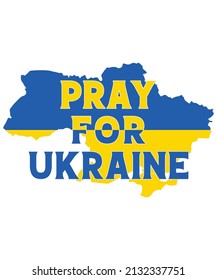 Pray for Ukraine, Ukraine flag praying concept vector illustration, Pray For Ukraine peace, Save Ukraine from Russia