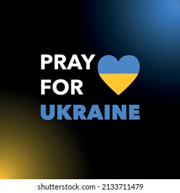 Pray for Ukraine, Ukraine flag praying concept vector illustration. Pray For Ukraine peace. Save Ukraine from russia