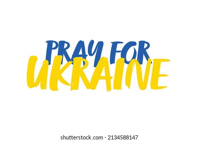 Bete für die Ukraine, Ukraine Flagge beten Konzept Vektorgrafik. Bete für den Frieden in der Ukraine. Rette die Ukraine vor Russland!