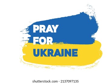 Bete für die Ukraine, Ukraine Flagge beten Konzept Vektorgrafik. Bete für den Frieden in der Ukraine. Rette die Ukraine vor Russland!