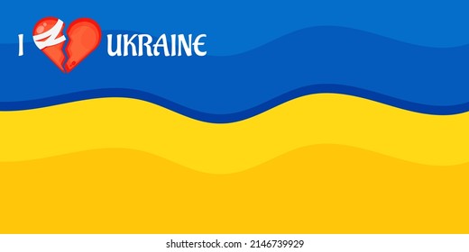 Pray for ukraine and ukraine flag praying concept