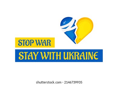 Pray for ukraine and ukraine flag praying concept vector illustration