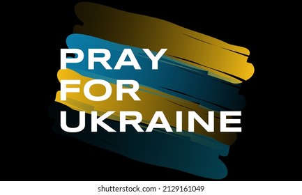 Pray for Ukraine, Ukraine flag praying. Pray For Ukraine peace. Stop the war against Ukraine. Vector illustration EPS 10