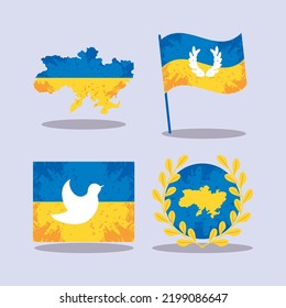 Beten Sie für die Ukraine, Symbol-Set-Design