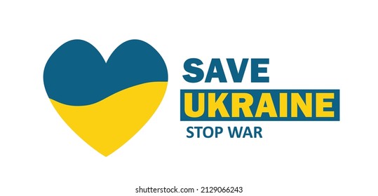 Pray to Ukraine. No war. Save Ukraine. Vector illustration, flat design.