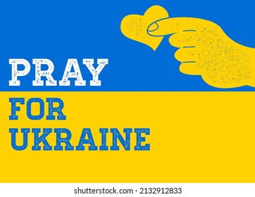 Pray for Ukraine,  peace , Ukraine flag concept vector illustration