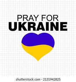 Pray For Ukraine, Poster and Banner vector