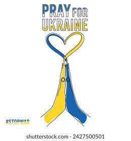Pray for ukraine poster Vector illustration
