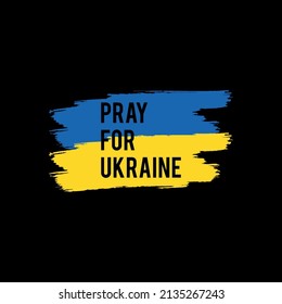 Recen por Ucrania. Ilustración vectorial de concepto de oración. Salvemos a Ucrania de rusia.