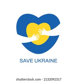 Pray for Ukraine sign. Vector isolated on white background