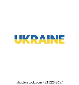 Pray for Ukraine sign. Vector isolated on white background
