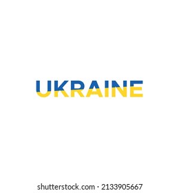 Pray for Ukraine sign. Vector isolated on white background	