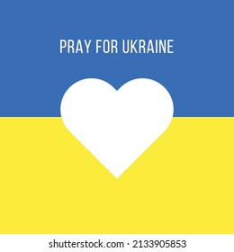 Pray for Ukraine sign. Vector isolated on white background