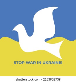 Pray for Ukraine sign. Vector isolated on white background