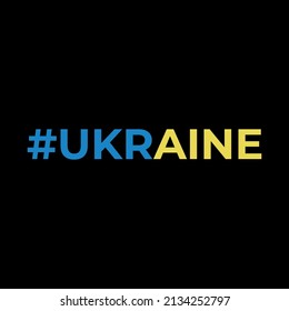 Pray for Ukraine sign. Vector isolated on white background