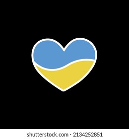 Pray for Ukraine sign. Vector isolated on white background