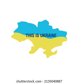 Pray for Ukraine sign. Vector isolated on white background