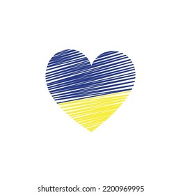 Pray for Ukraine sign. Vector isolated on white background