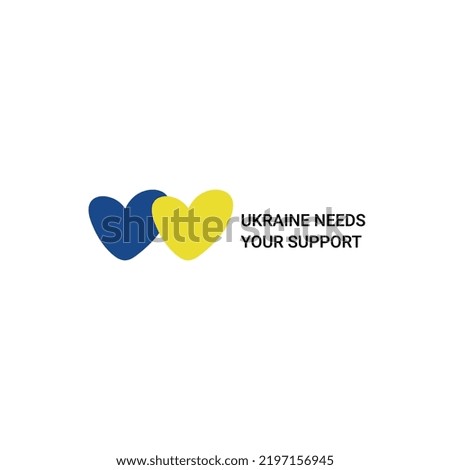 Pray for Ukraine sign. Vector isolated on white background