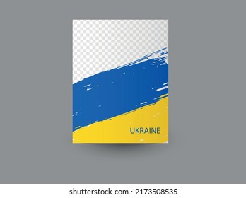 Pray For Ukraine social media post Vector a4 cover.