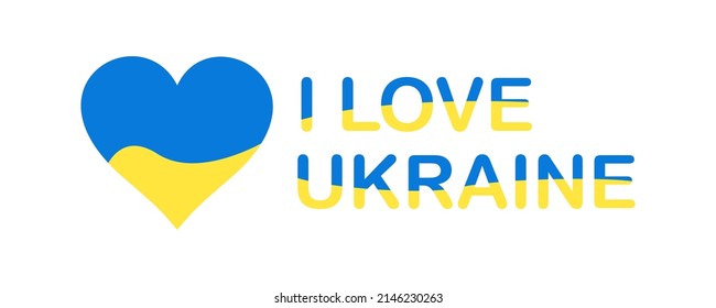 Bete für die Ukraine! Hör auf zu Krieg. Rettet die Ukraine. Ich liebe die Ukraine. Hilfe. Die Flagge der Ukraine. Vektorgrafik.