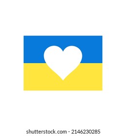 Bete für die Ukraine! Hör auf zu Krieg. Rettet die Ukraine. Ich liebe die Ukraine. Hilfe. Die Flagge der Ukraine. Vektorgrafik.