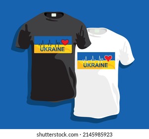 Pray for Ukraine t-shirt, Stop the war against Ukraine, vector illustration. Save Ukraine from Russia. Stand with Ukraine, Putin politic 2022