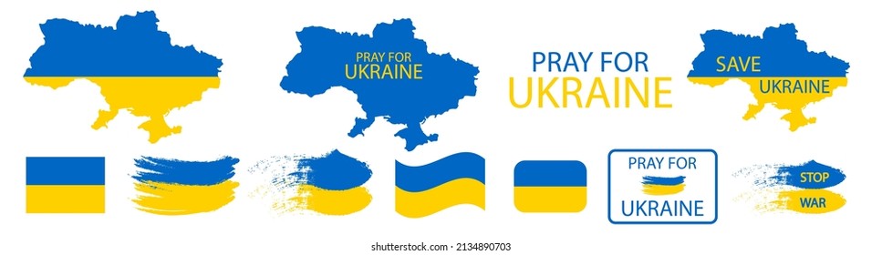 Gebet für die Ukraine Vektorsymbol