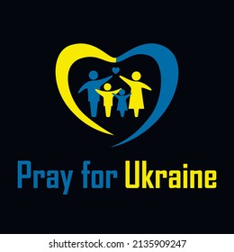 Bete für die Ukraine, Vektorgrafik
