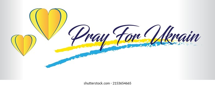 Pray For Ukraine vector illustration. 