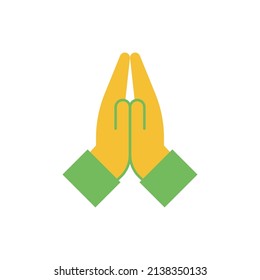 Pray vector Flat Icon Design illustration. Easter Symbol on White background EPS 10 File
