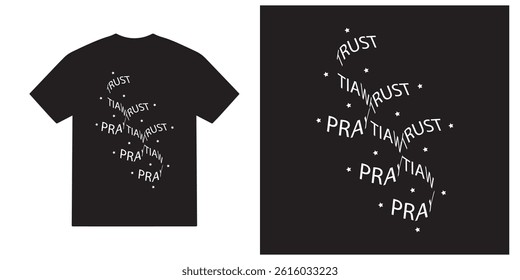 Pray wait trust tshirt design, motivational vector, motivational typography tshirt design, cricut, inspirational quotes tshirt