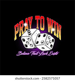 pray to win slogan simple design