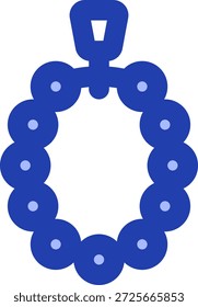 oração contas azul estilo ícone design