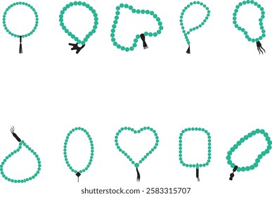 Prayer Beads Design Illustration Set