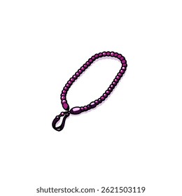 Prayer beads display meditation isolated backdrop stillness