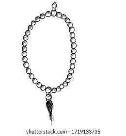 Prayer beads, doodle and sketch
