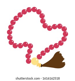 Prayer beads emoji vector illustration