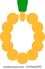 Diseño de icono de estilo plano de cuentas de oración