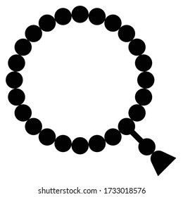 Prayer beads icon, ramadan festival related vector illustration
