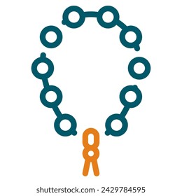 Prayer Beads Icon Ramadan, for infographic, web, app, etc