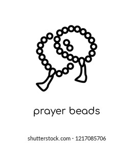 Prayer Beads icon. Trendy modern flat linear vector Prayer Beads icon on white background from thin line Religion collection, editable outline stroke vector illustration