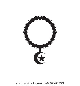 prayer beads icon vector illustration logo design