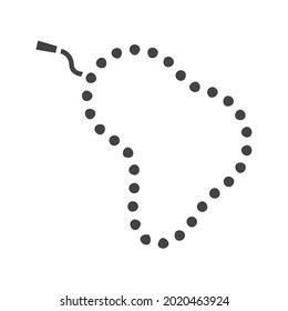 Prayer Beads icon vector image. Can also be used for Miscellaneous Objects. Suitable for mobile apps, web apps and print media.