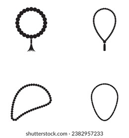 prayer beads icon vector template illustration logo design